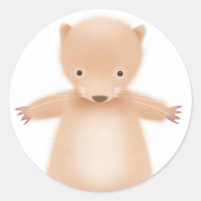 Horace the Hamster - white Classic Round Sticker (Front)