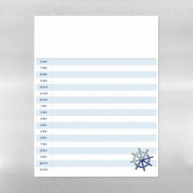 Horaire de croisière quotidien Tableau effaçable à