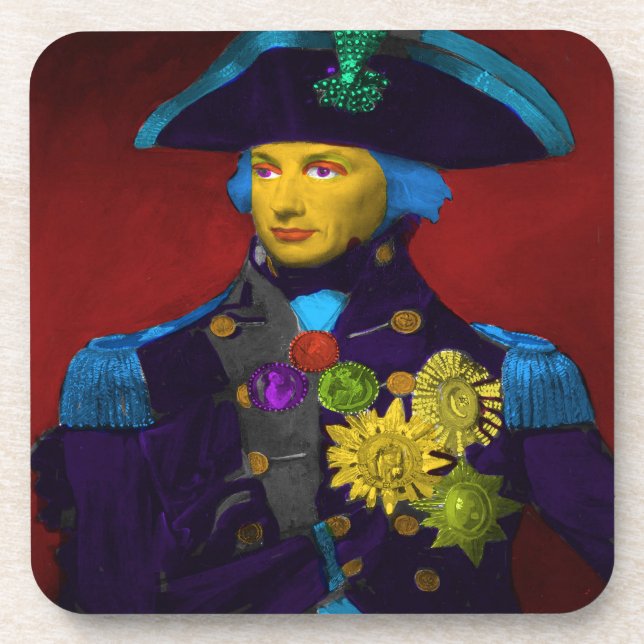 Horatio Nelson Pop Art Coaster (Front)