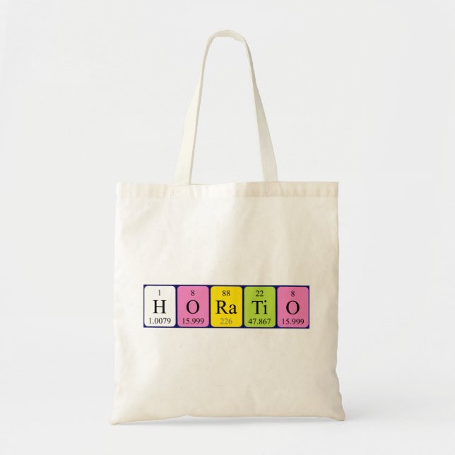 Horatio periodic table name tote bag (Front)