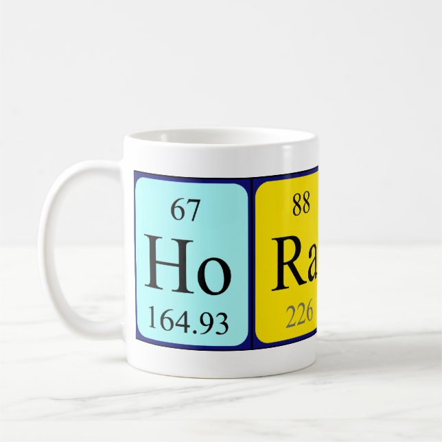 Horatio tasse de nom de table périodique (Gauche)