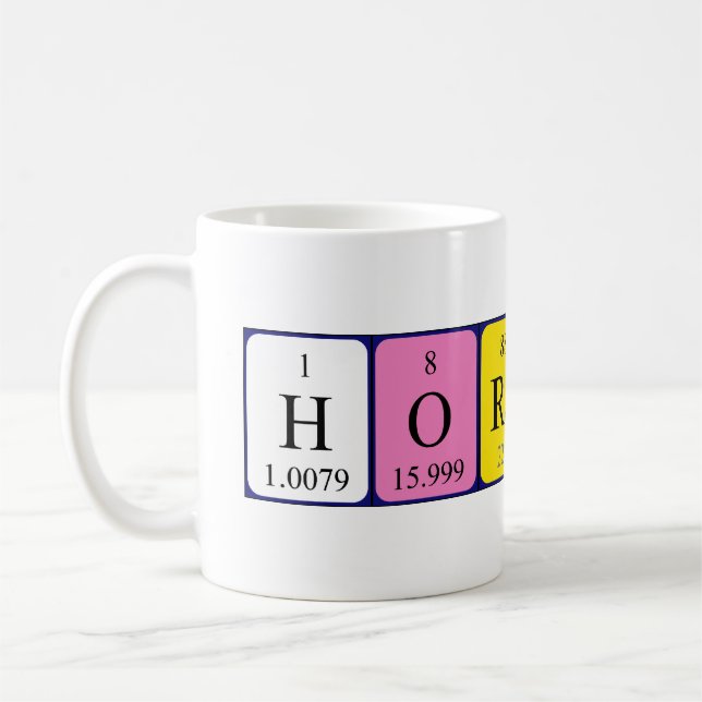 Horatio tasse de nom de table périodique (Gauche)