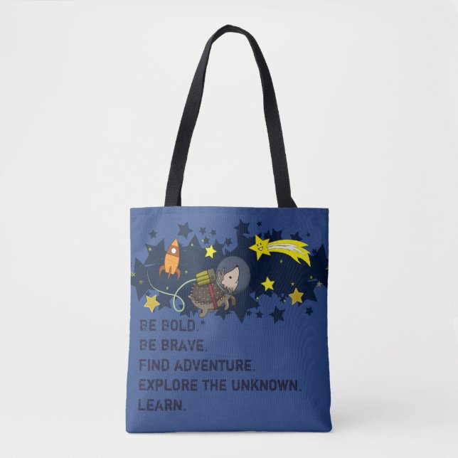 Horatio the Hedgehog- In The Stars Tote Bag (Front)