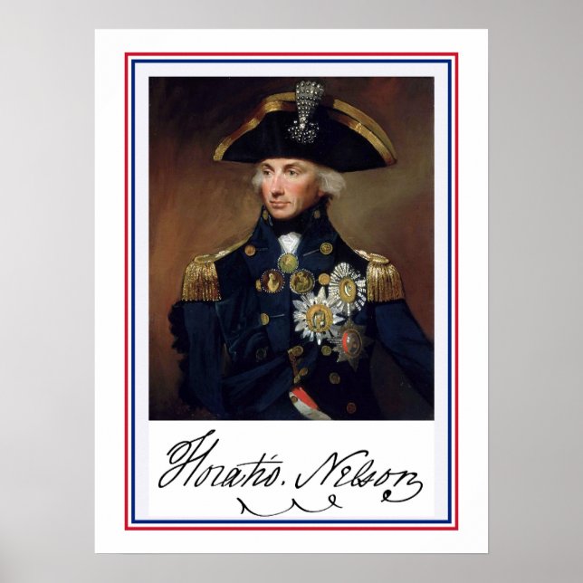 Horation Nelson painting and autograph Poster (Front)