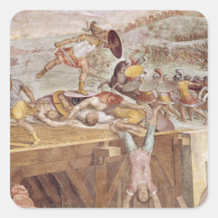 Horatius Cocles on the Sublician Bridge Square Sticker