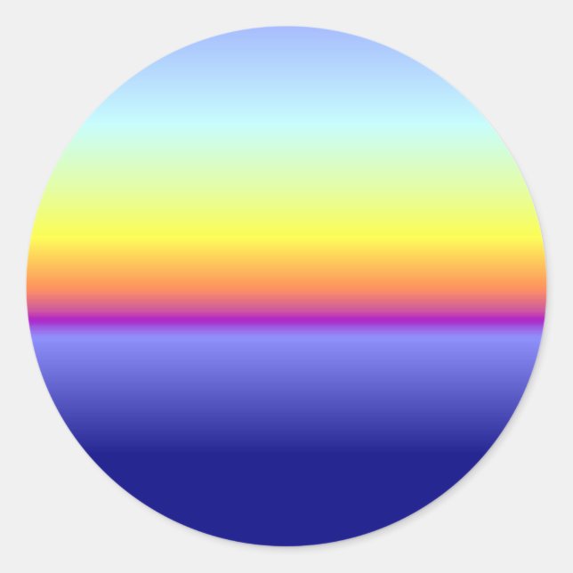 "Horizon" Classic Round Sticker (Front)
