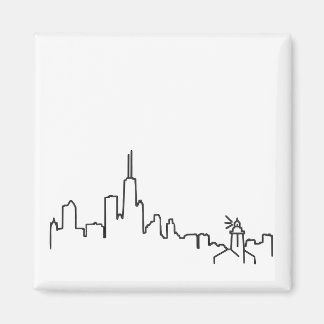 Horizon de Chicago avec le petit aimant de phare -