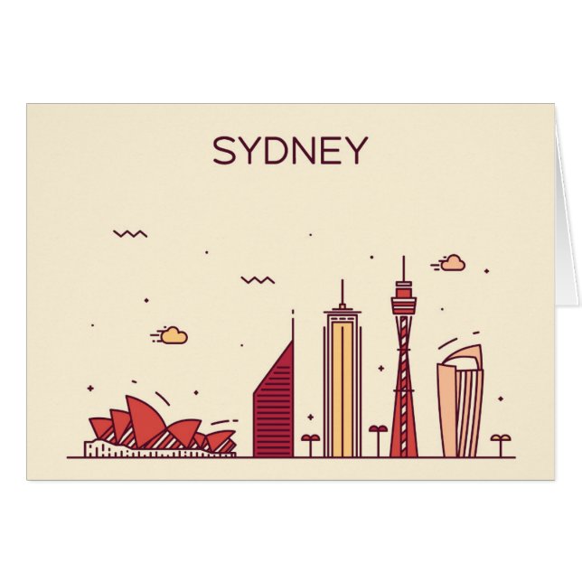Horizon de griffonnage de Sydney, Australie | (Devant horizontal)