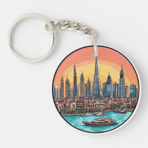 Horizon de la ville de Dubaï avec des gratte-ciel 