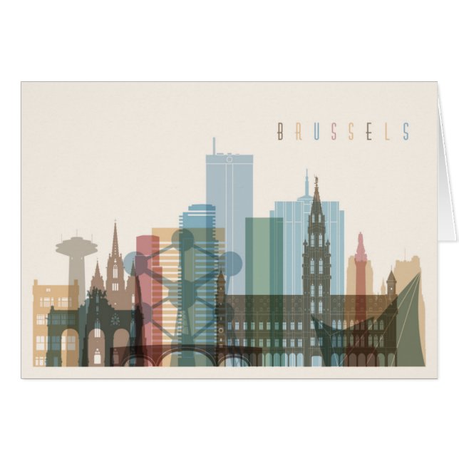 Horizon de ville de Bruxelles, Belgique | (Devant horizontal)