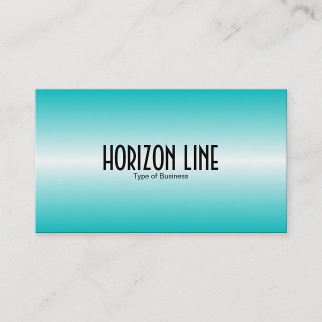 Horizon Line - Deep Cyan Business Card (Front)