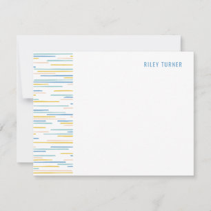 Horizon Lines Stationery Note Card - Cornflower