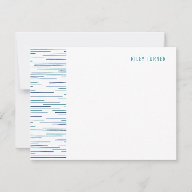 Horizon Lines Stationery Note Card - Pool (Front)