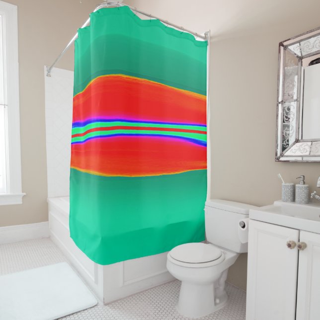 Horizon No. 4 Shower Curtain (In Situ)