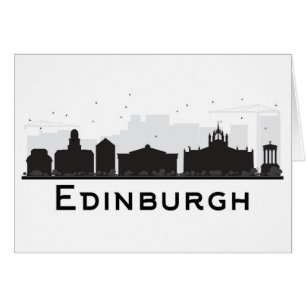 Horizon noir et blanc d'Edimbourg Ecosse  