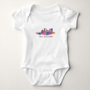 horizon of san francisco aquarela baby bodysuit