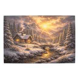 Horizon Radieux : Cottage Cosy d'Hiver au Crépuscu