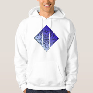 Horizon Serenity - Linear Face, Sun and Blue Mount Hoodie