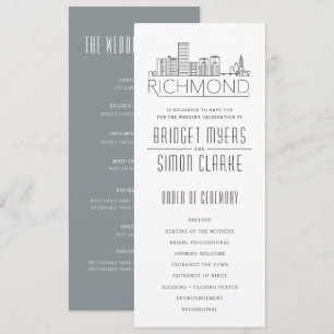 Horizon stylisé de Richmond   Programme de mariage