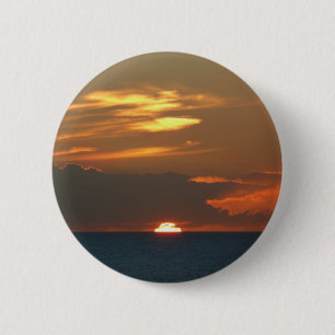 Horizon Sunset Colourful Seascape Photography 2 Inch Round Button