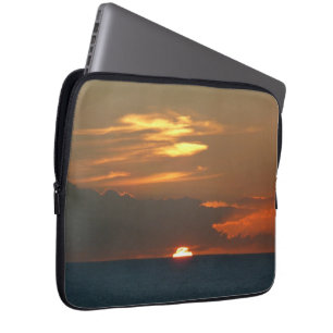 Horizon Sunset Colourful Seascape Photography Laptop Sleeve
