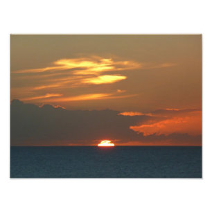 Horizon Sunset Colourful Seascape Photography Photo Print