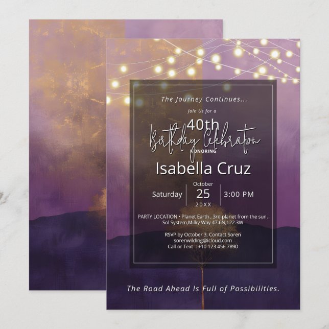 Horizon Within | Minimal Design Invitation (Front/Back)