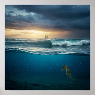 Horizons Above and Below Poster
