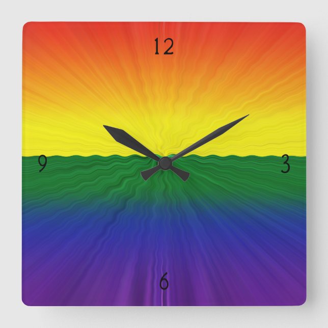 Horizons   square wall clock (Front)