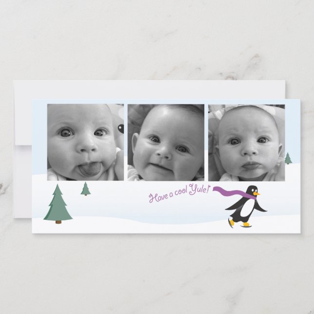 Horizontal 3-photo card (Front)