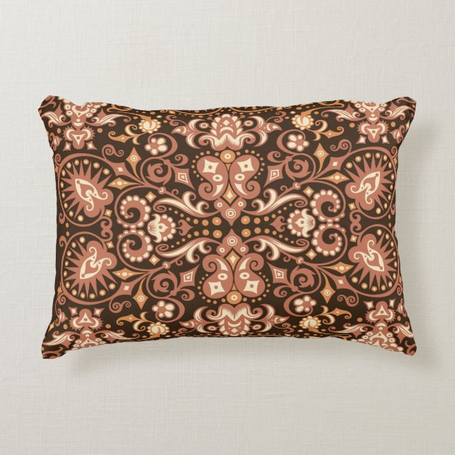 Horizontal abstract background in digital art styl accent pillow (Front)