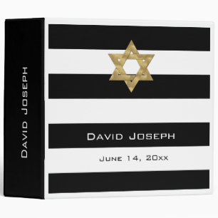 Horizontal Black and white stripes Binder