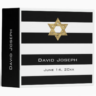 Horizontal Black and white stripes Binder