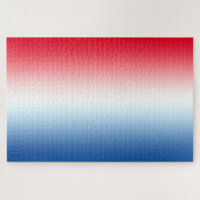 Horizontal Bright Red White and Blue Ombre