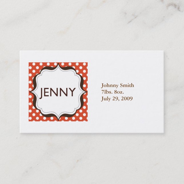 Horizontal Business Cards - Customized (Front)