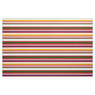 Horizontal Candy Stripes (large scale) Fabric