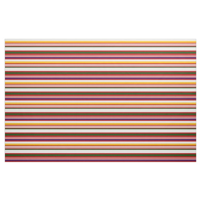 Horizontal Candy Stripes (medium scale) Fabric (Fat Quarter)