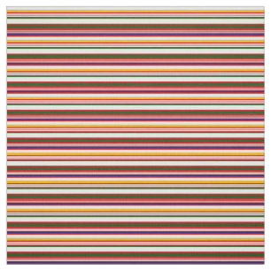 Horizontal Candy Stripes (small scale) Fabric