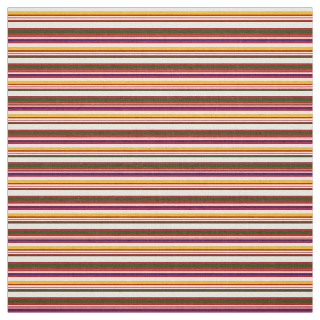 Horizontal Candy Stripes (small scale) Fabric (Swatch)