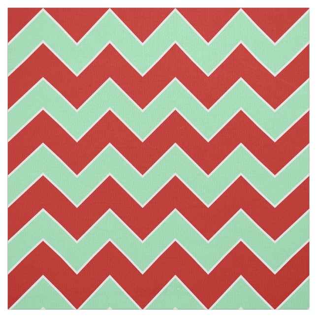 Horizontal Christmas Zigzag Pattern Fabric (Swatch)