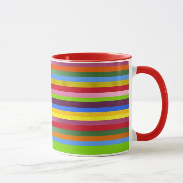 Horizontal Coloured Striped Zarape Mug (Right)