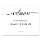 Horizontal Elegant Script Wedding Welcome Sign