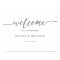 Horizontal Elegant Script Wedding Welcome Sign