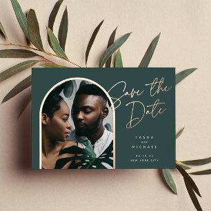 Horizontal Foil Arch   Photo Save The Date