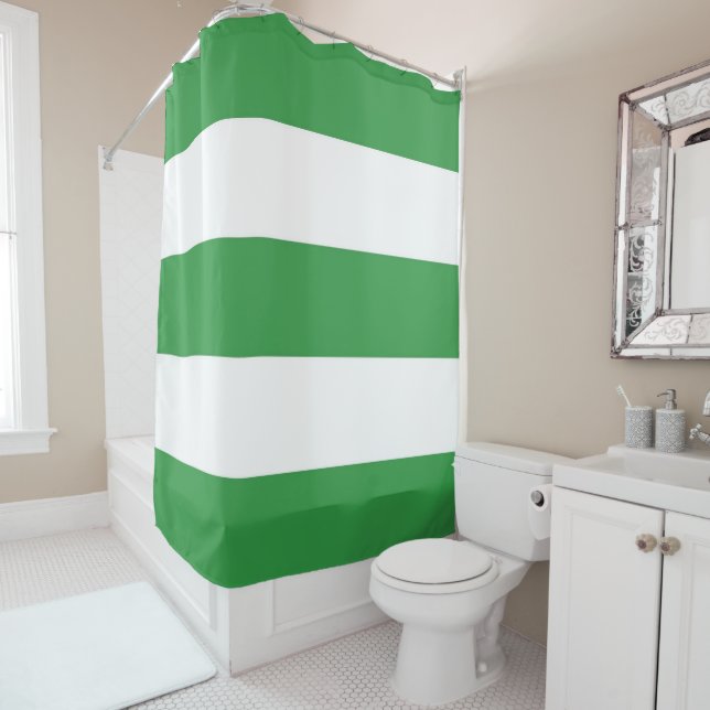 Horizontal Green White Retro Stripe Pattern Spring (In Situ)