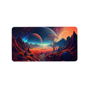 Horizontal illustration of the future label