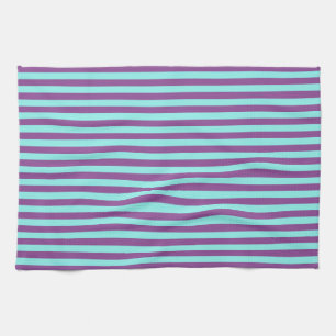 Horizontal Lines Light Blue Purple Colour Geometri Kitchen Towel