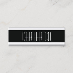 Horizontal Lines Mini Business Card