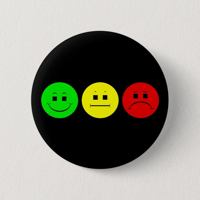 Horizontal Moody Stoplight Lefty Green 2 Inch Round Button (Front)
