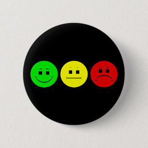 Horizontal Moody Stoplight Lefty Green 2 Inch Round Button